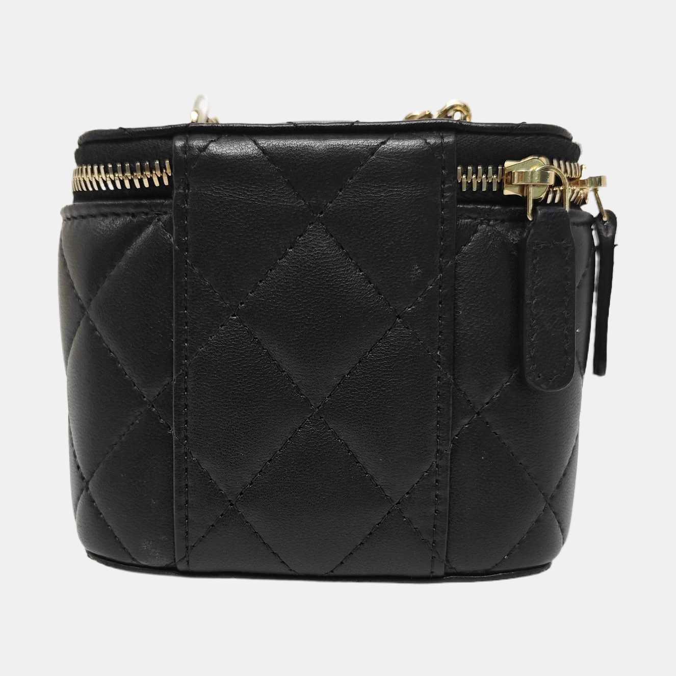 VANITY CASE Small Quilted Lambskin Black