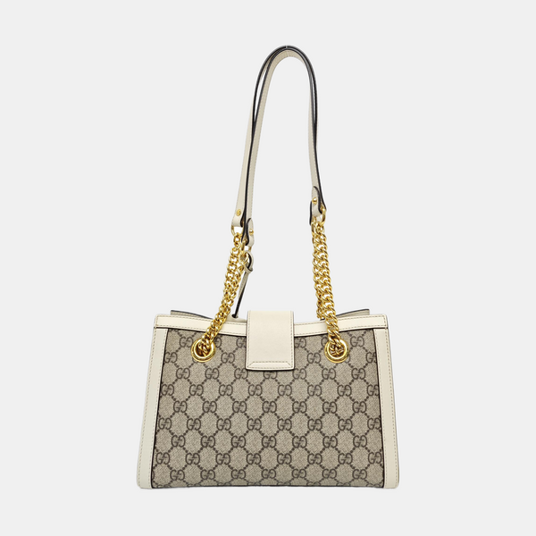 Padlock Small Monogram Coated Canvas Beige
