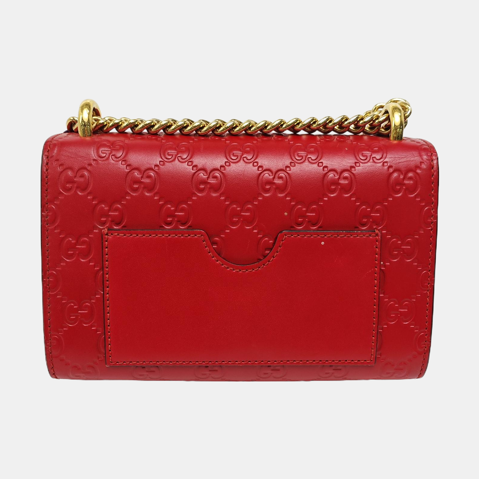 Padlock Small Monogram Calfskin Red