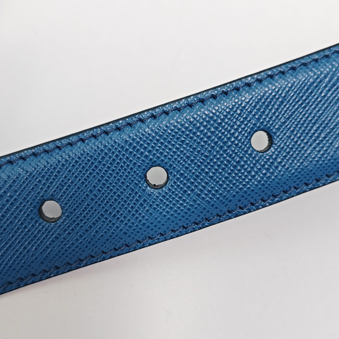 Leather Belt Blue