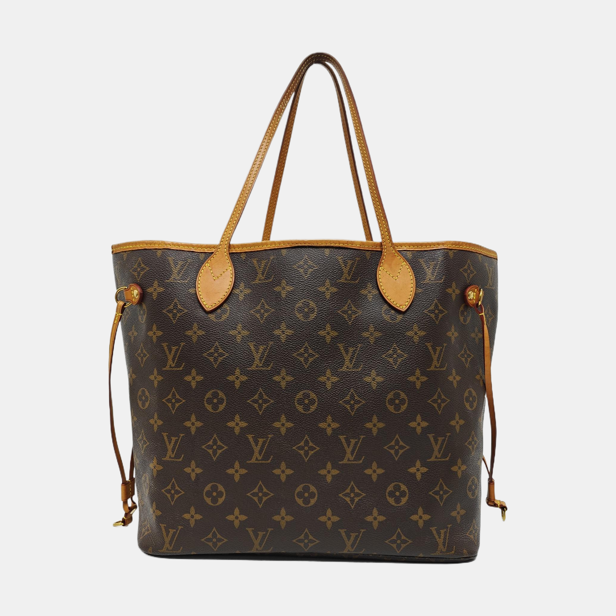 NEVERFULL MM Monogram Coated Canvas Brown