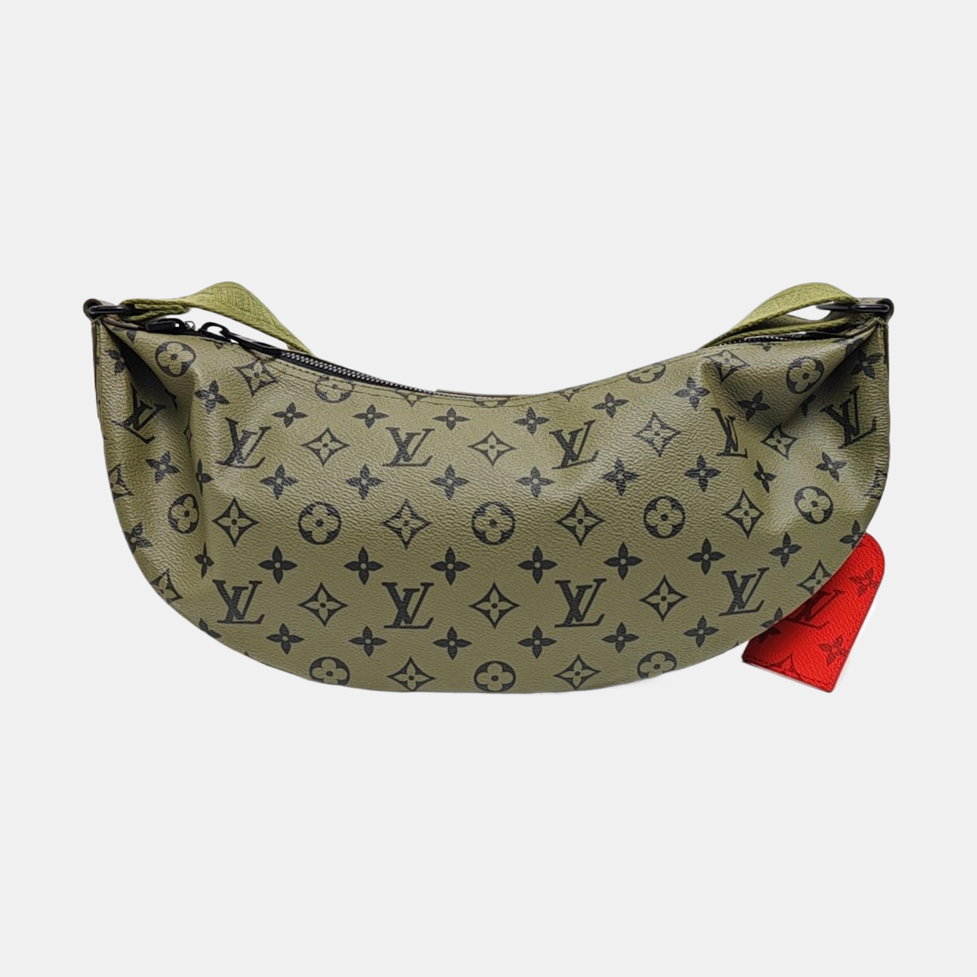 Monogram Coated Canvas Shoulder Bag Green