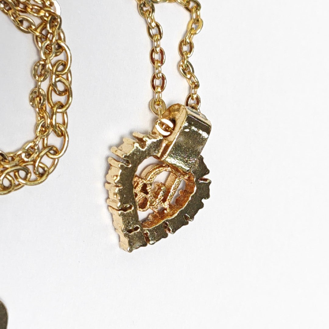 Dior Oblique Metal Gold Necklace