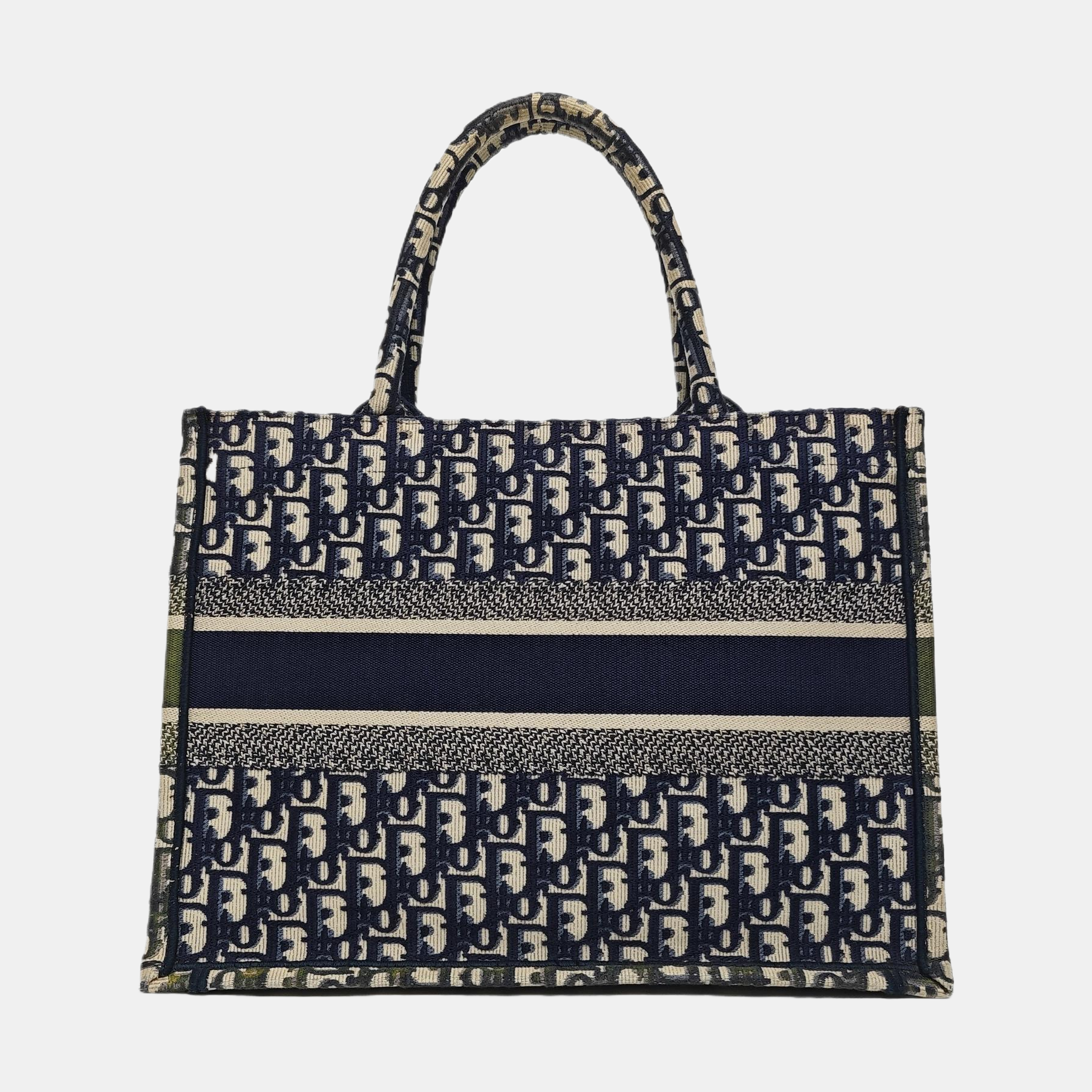 Book Tote Medium Oblique Canvas Blue