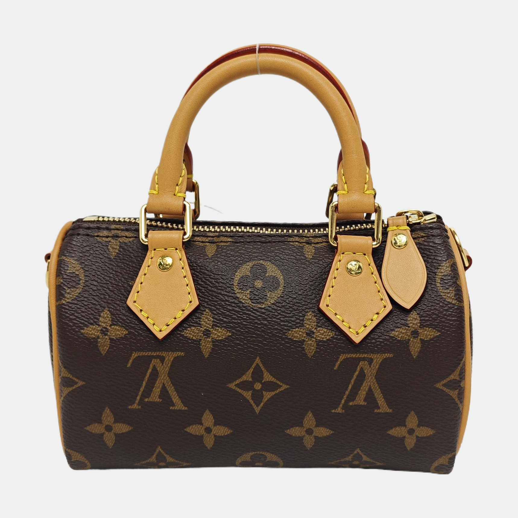Authenticated pre-owned  SPEEDY Nano Monogram Coated Canvas Brown - Shoulder Bag at Looply
