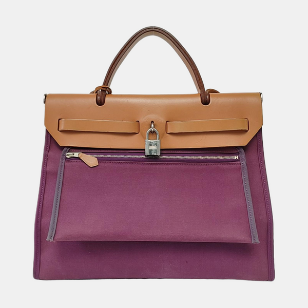 Authenticated pre-owned  Herbag 31 Canvas Purple - Shoulder Bag at Looply