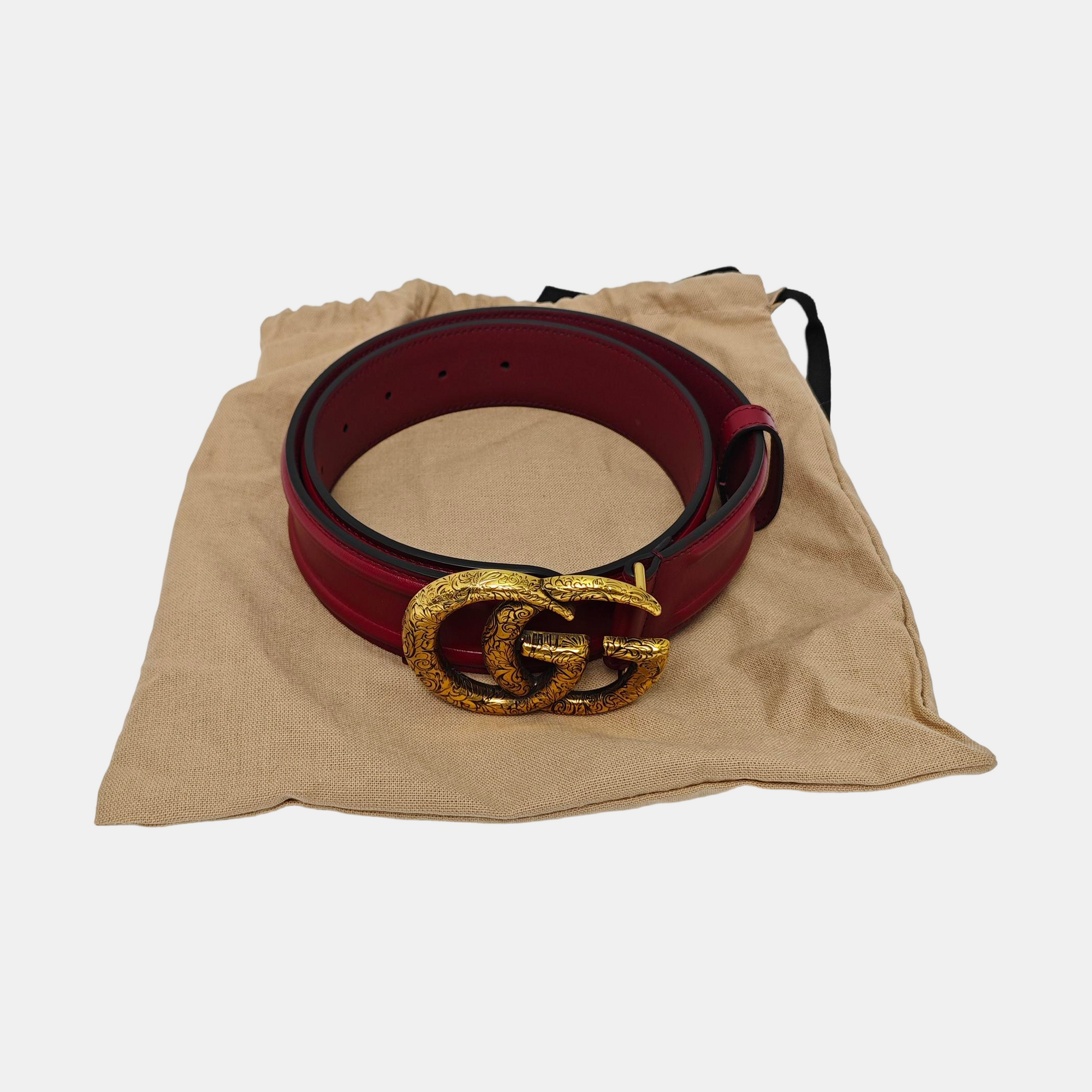 Leather Belt Red