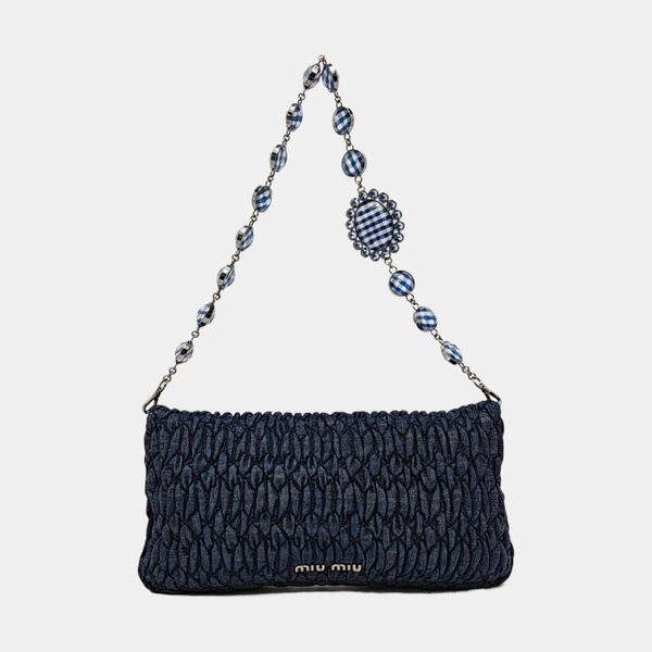 Crystal Quilted Denim Blue