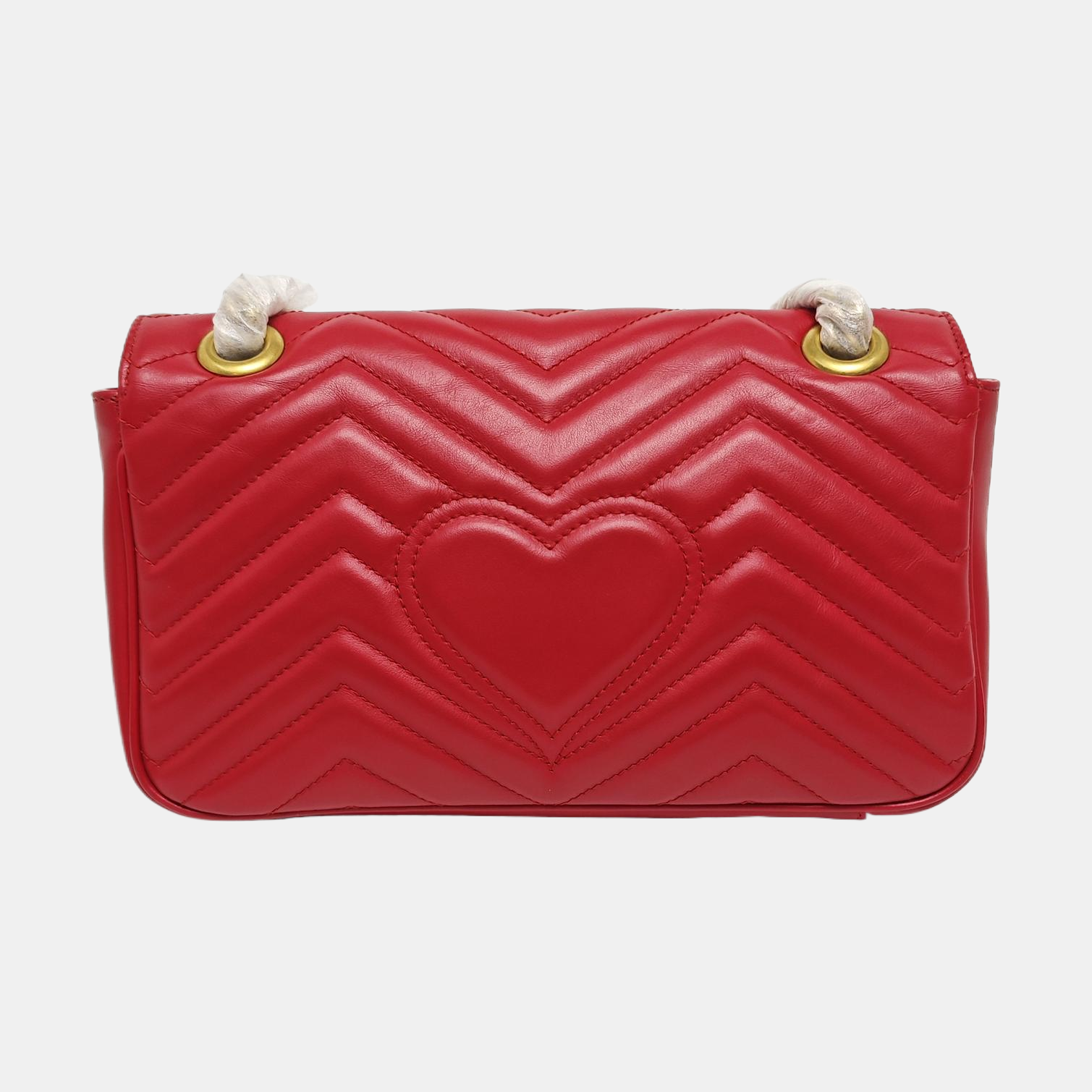 GG Marmont Medium Quilted Calfskin Red