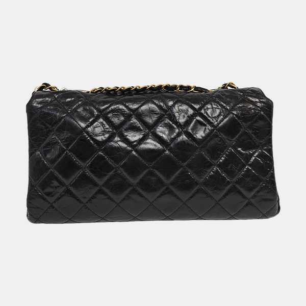 Quilted Calfskin Shoulder Bag Black