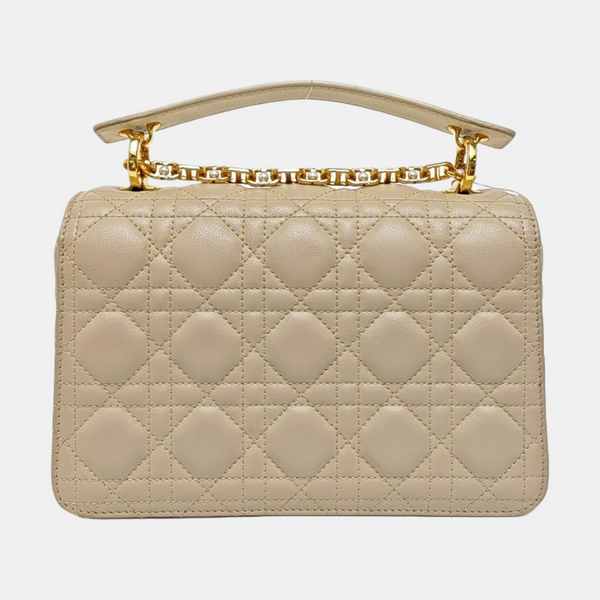 Jolie Small Cannage Calfskin Beige