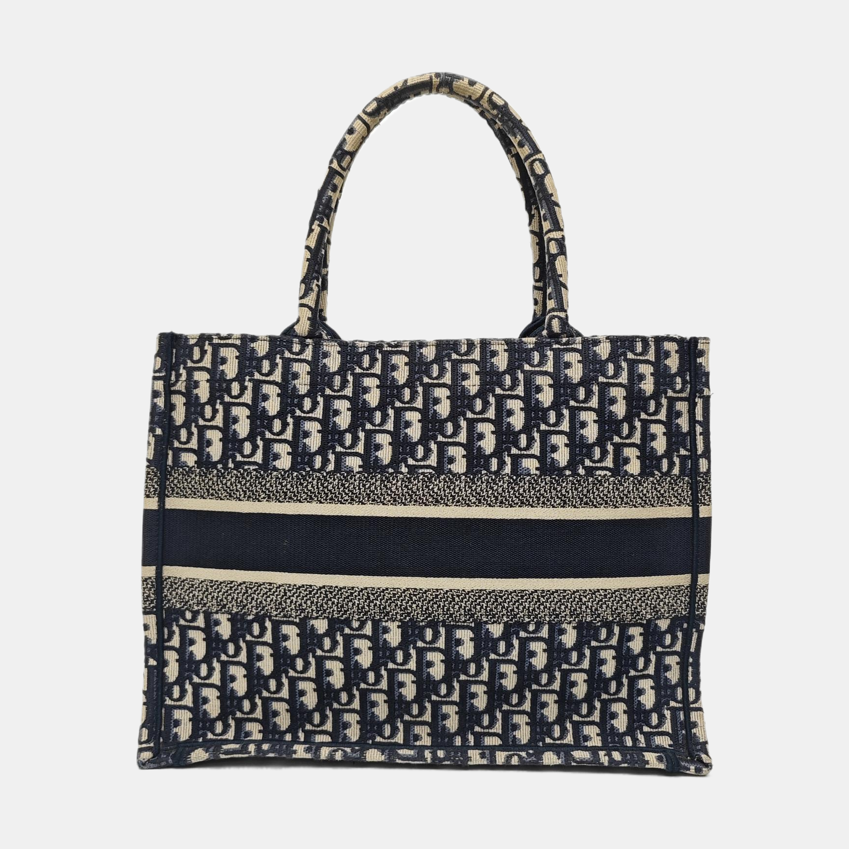 Book Tote Medium Oblique Canvas Blue