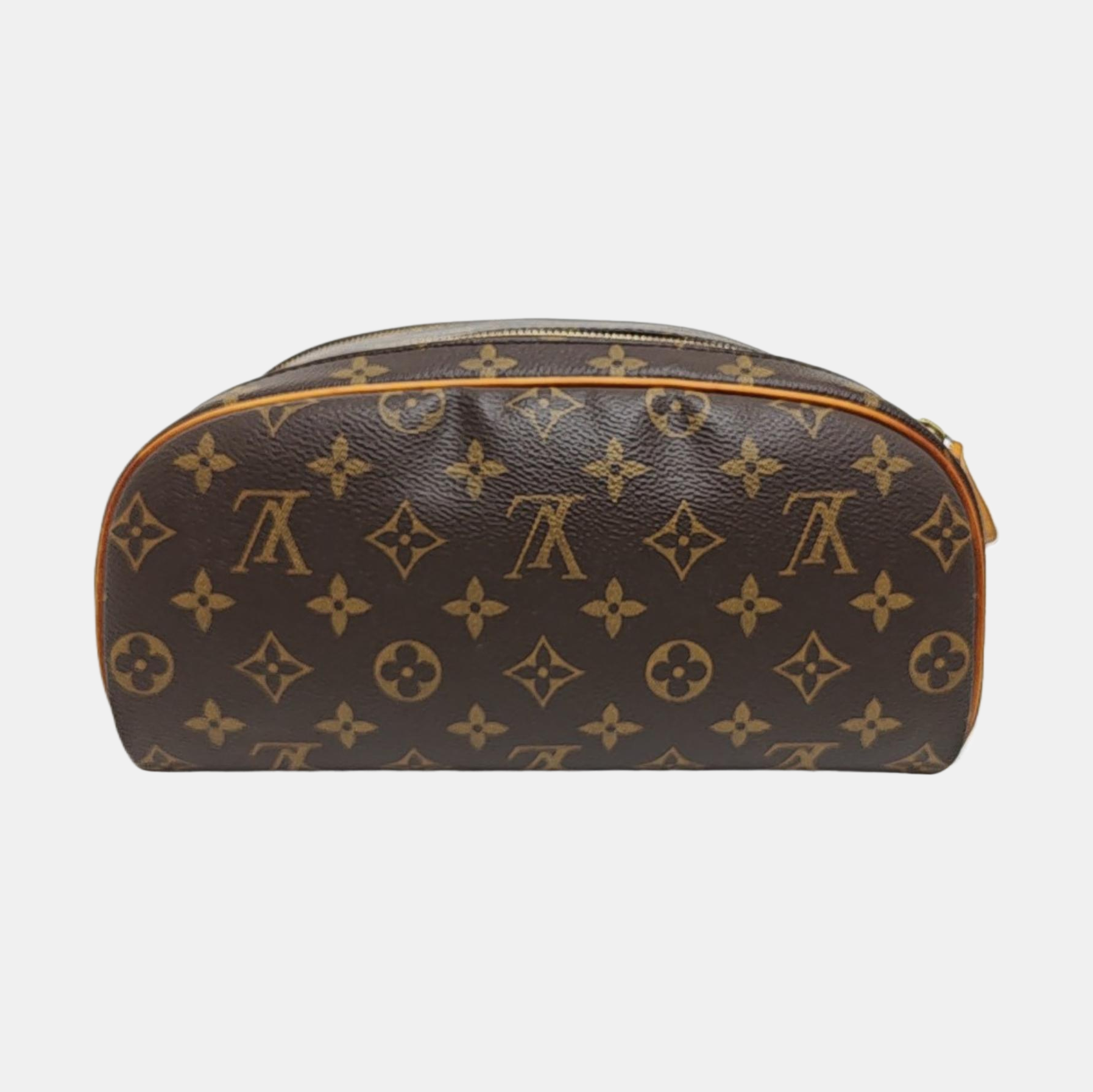Monogram Coated Canvas Top Handle Bag Brown