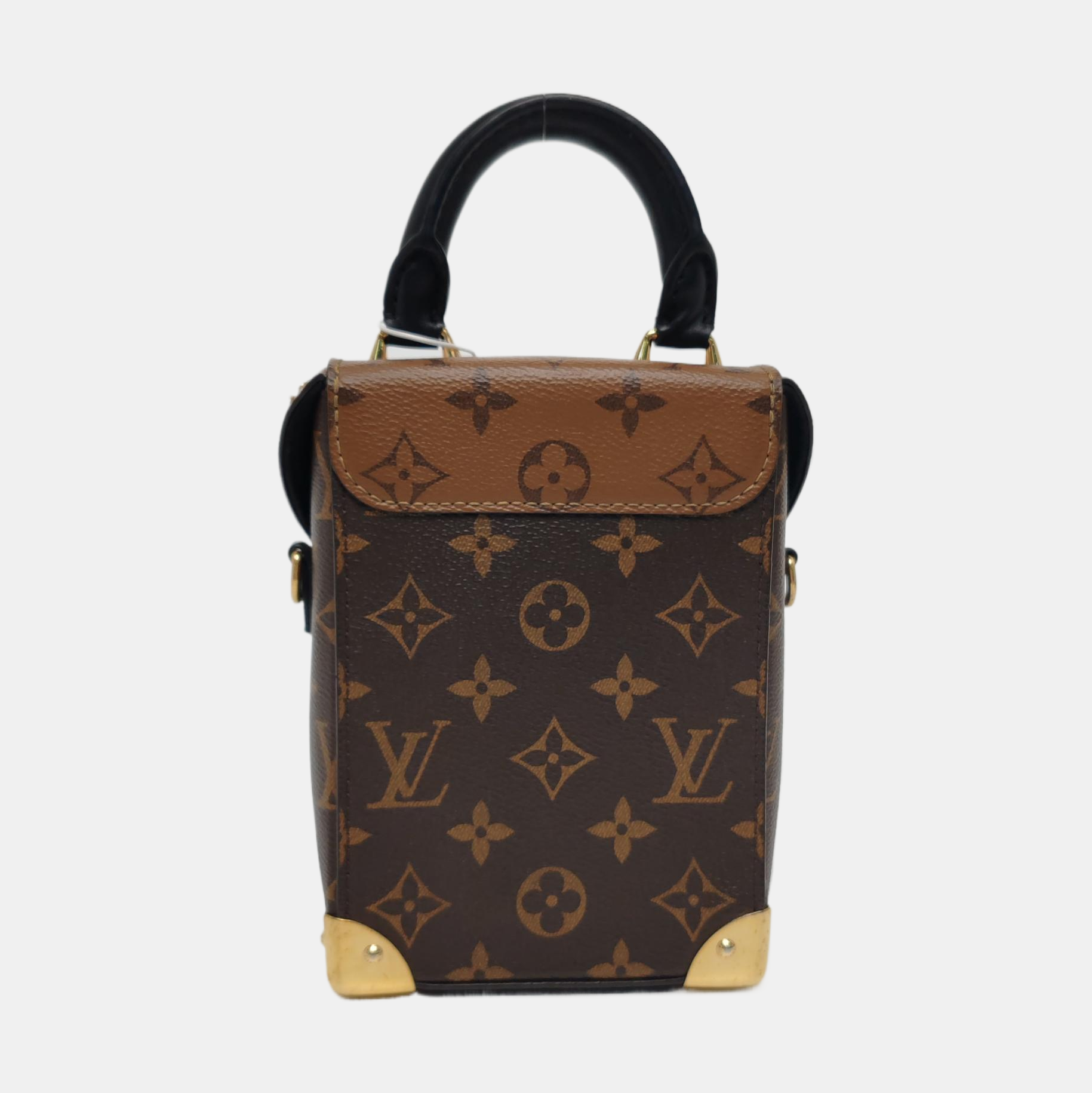 CAMERA BOX Monogram Coated Canvas Brown