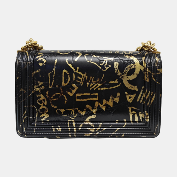 BOY CHANEL Medium Quilted Calfskin Black