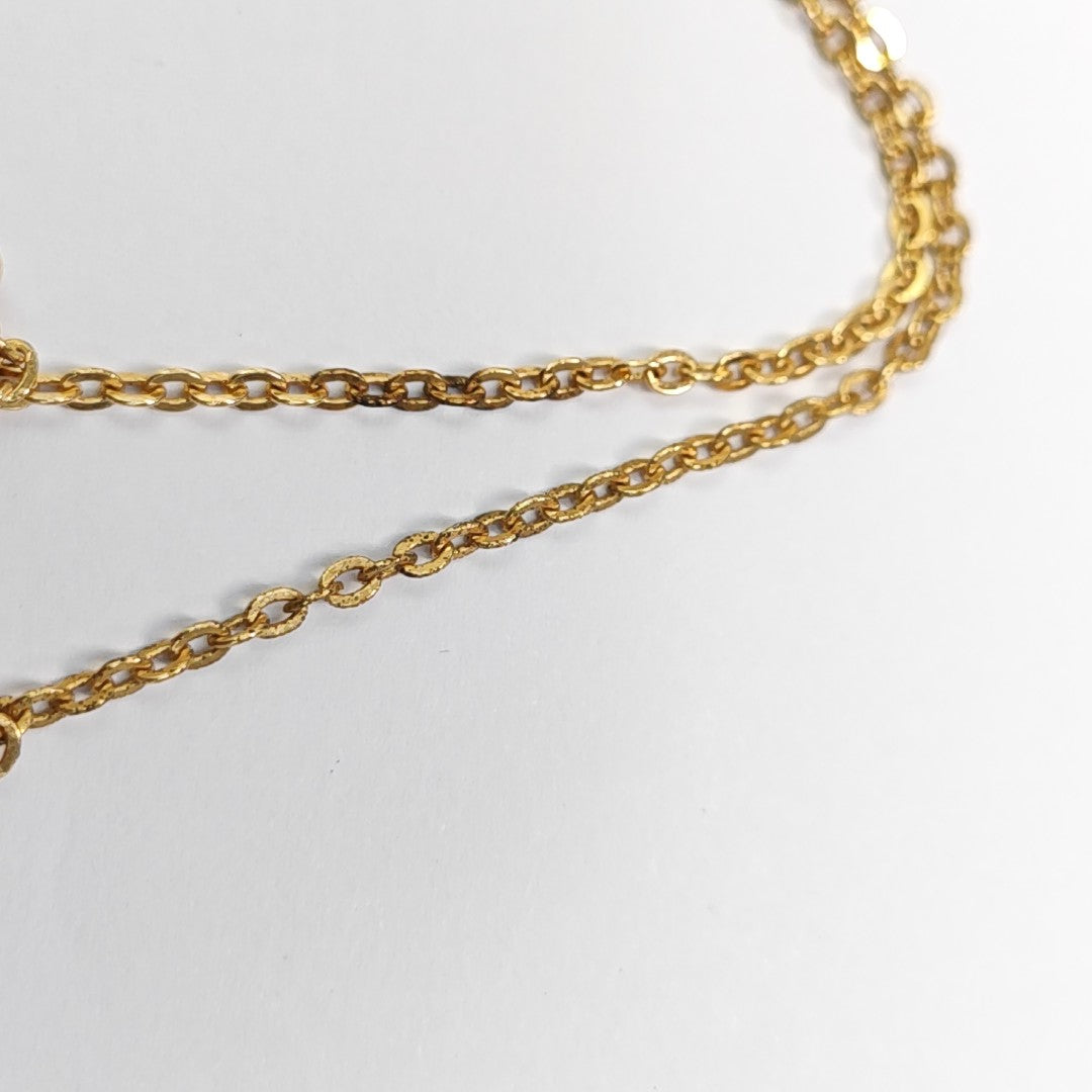 Dior Oblique Metal Gold Necklace