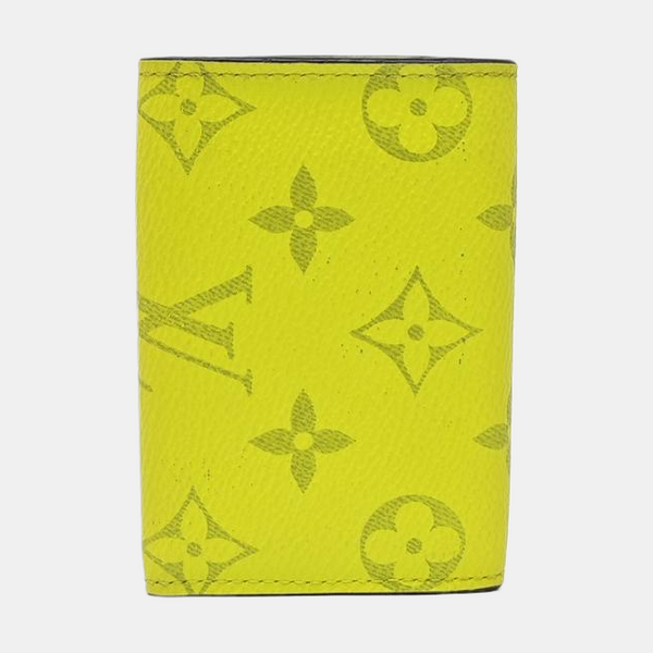 DISCOVERY Monogram Coated Canvas Yellow Card Holder