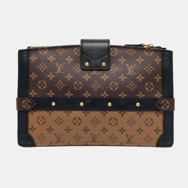 TRUNK Monogram Coated Canvas Brown