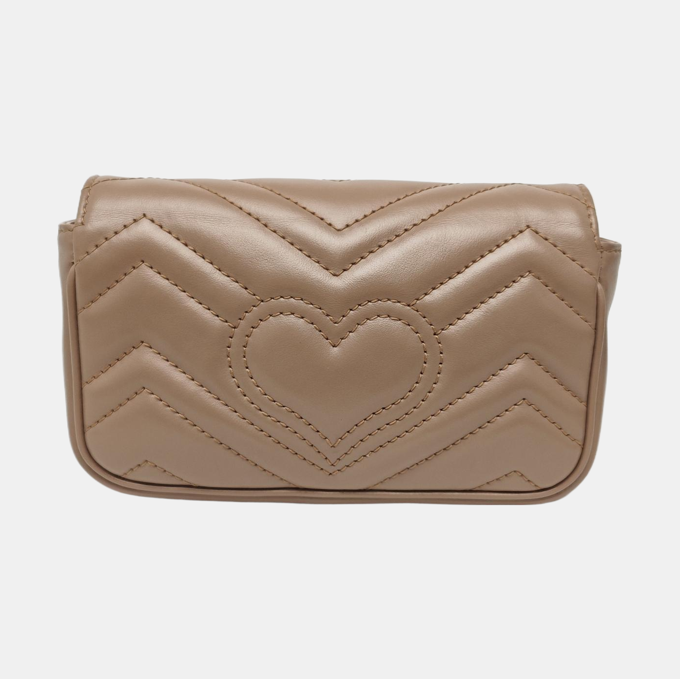 GG Marmont Mini Quilted Calfskin Beige