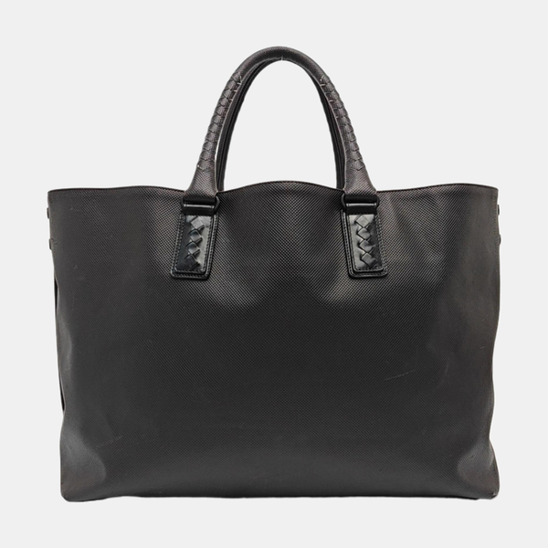 Coated Canvas Tote Bag Brown