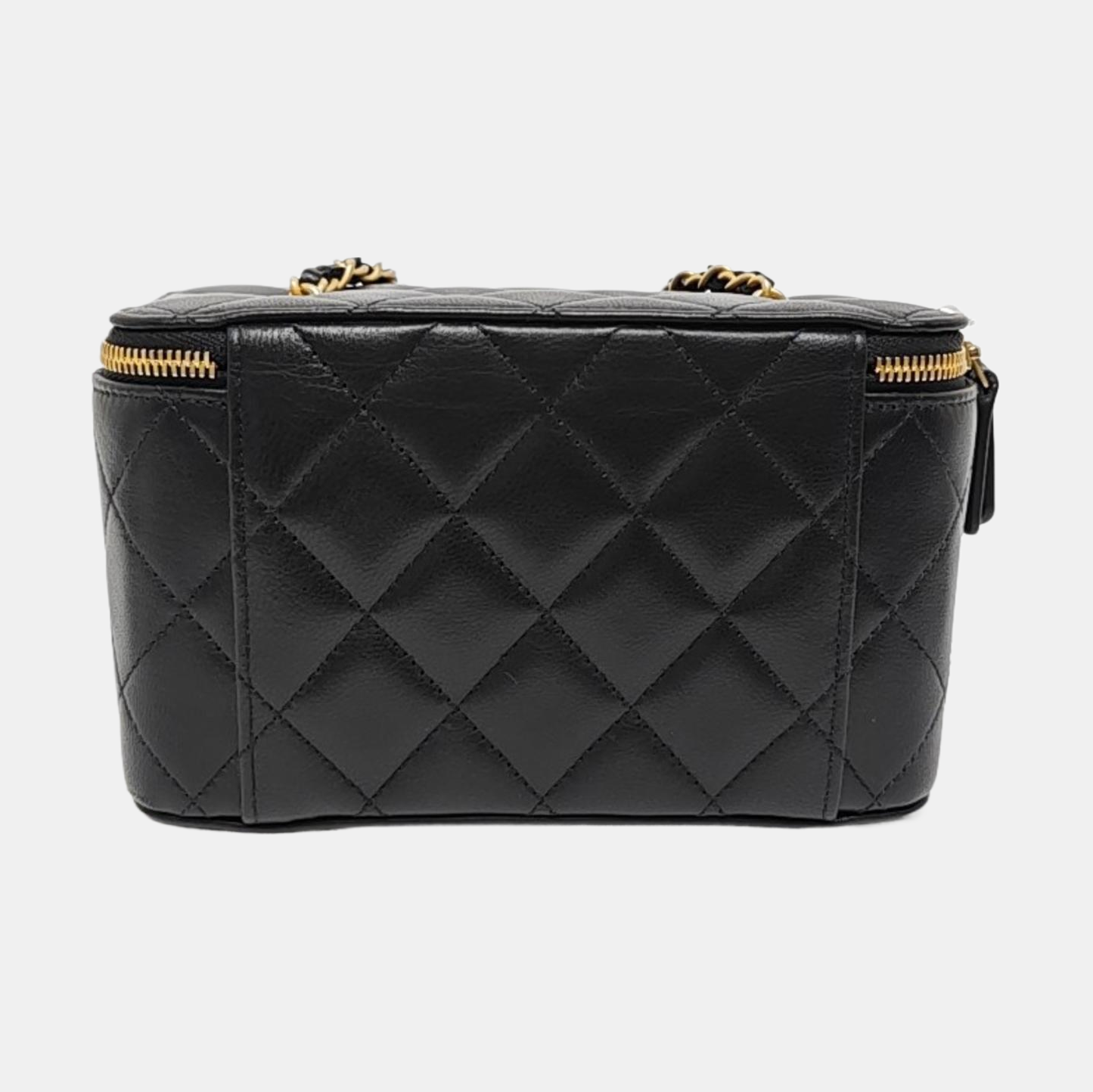 Quilted Lambskin Shoulder Bag Black