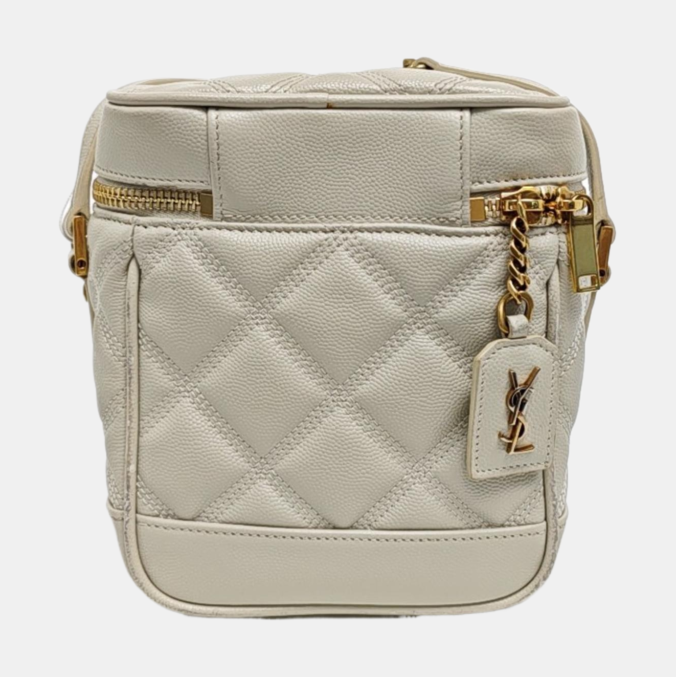 80'S VANITY Quilted Calfskin White