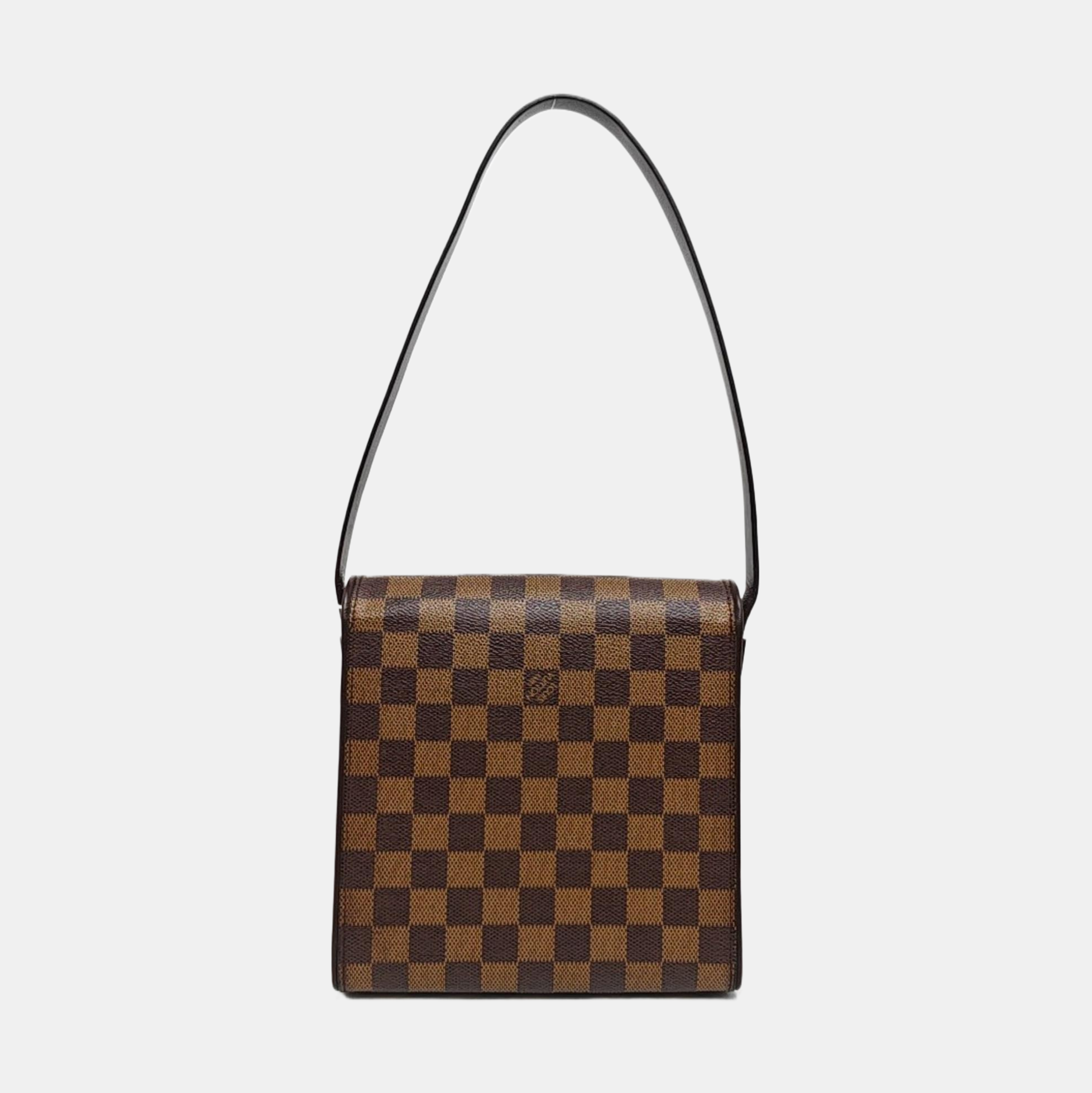 TRIBECA Damier Ebene Coated Canvas Brown