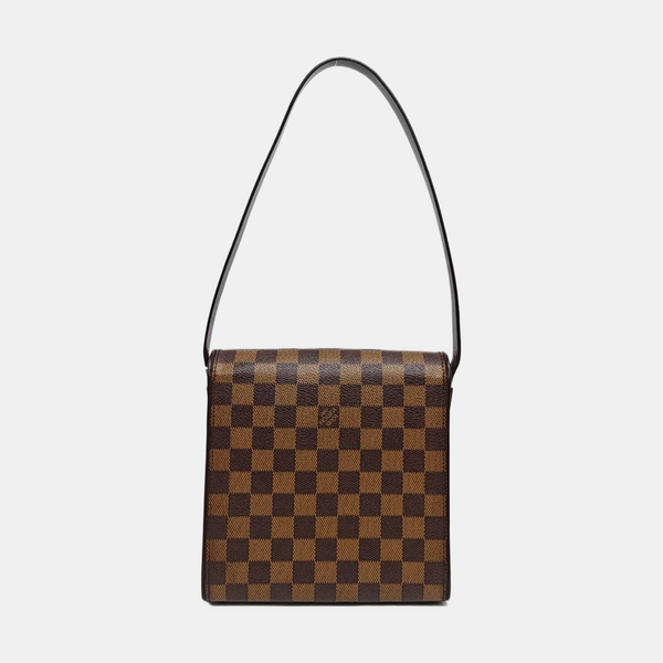 TRIBECA Damier Ebene Coated Canvas Brown