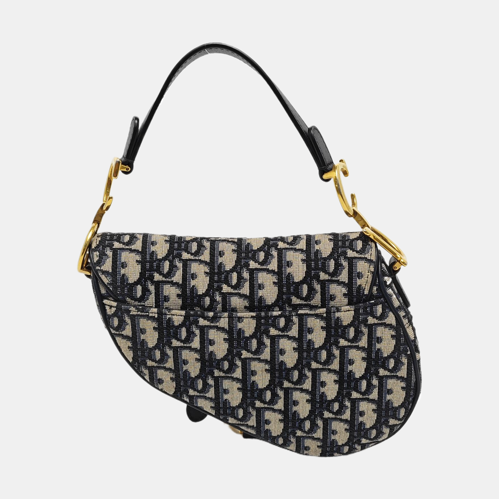 Authenticated pre-owned  Saddle Mini Monogram Canvas Blue - Top Handle Bag at Looply