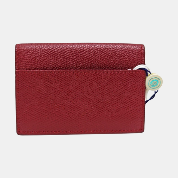 Saddle Mini Calfskin Red Card Holder
