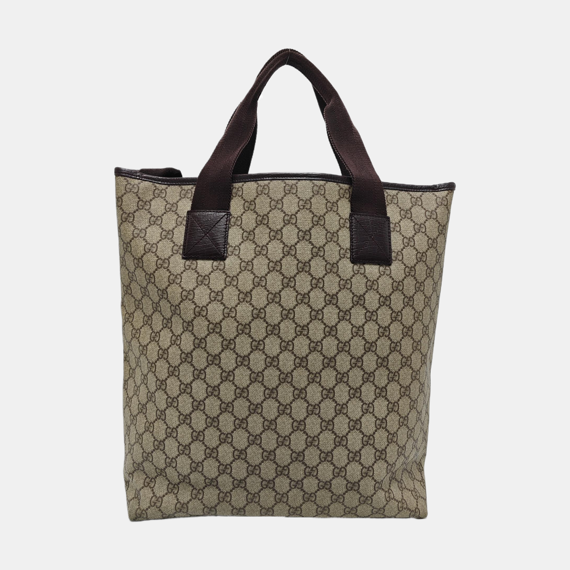 Monogram Coated Canvas Tote Bag Black