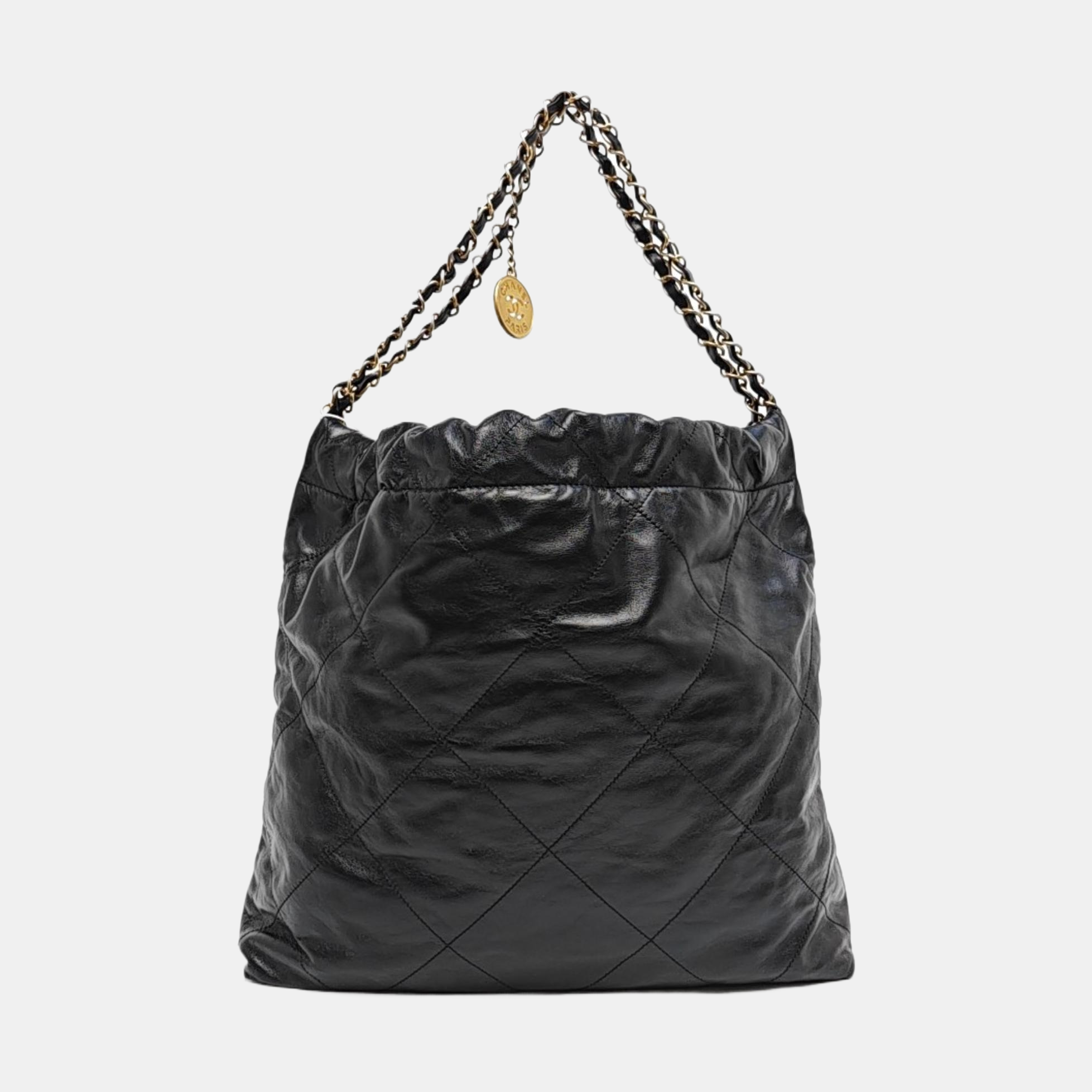 CHANEL 22 Medium Quilted Calfskin Black