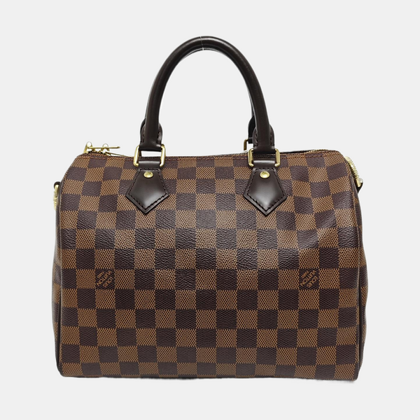 SPEEDY 25 Damier Ebene Coated Canvas Brown