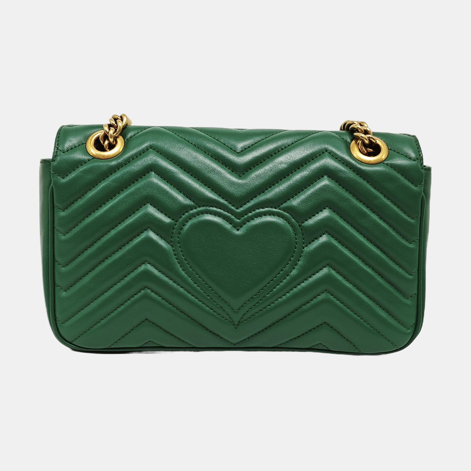 GG Marmont Medium Quilted Calfskin Green