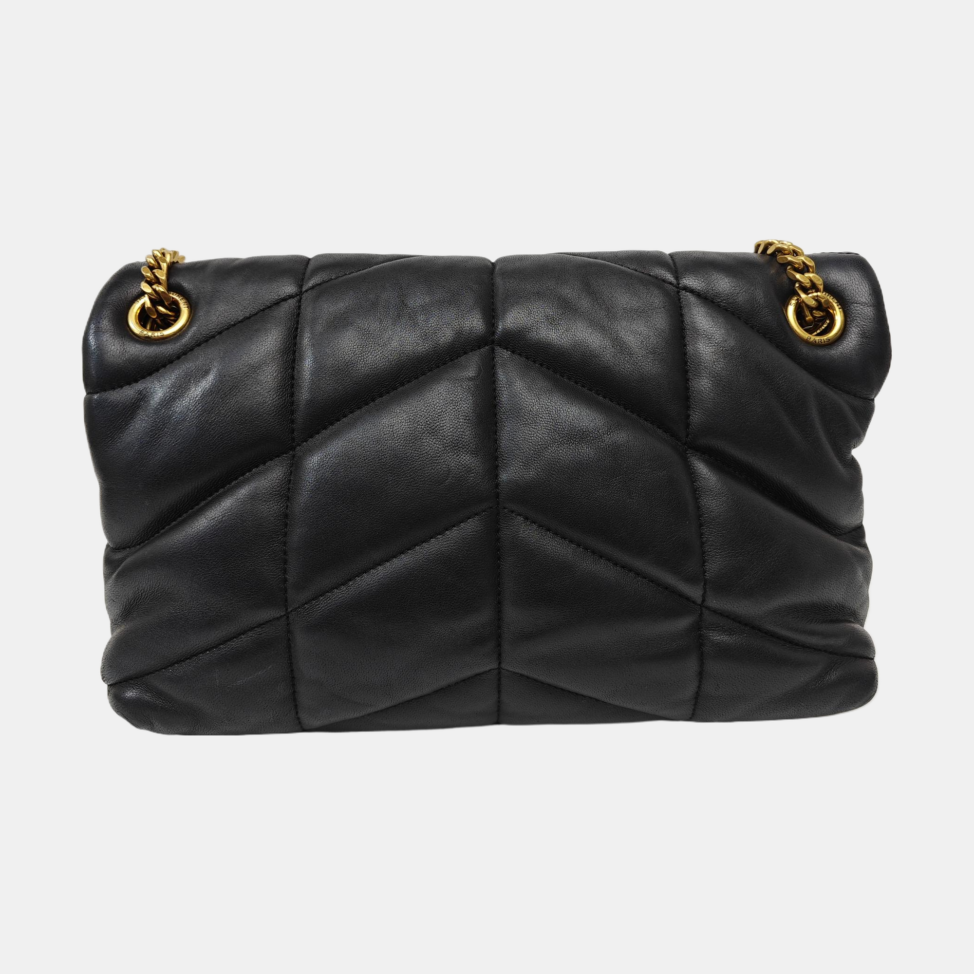 PUFFER Small Quilted Lambskin Black