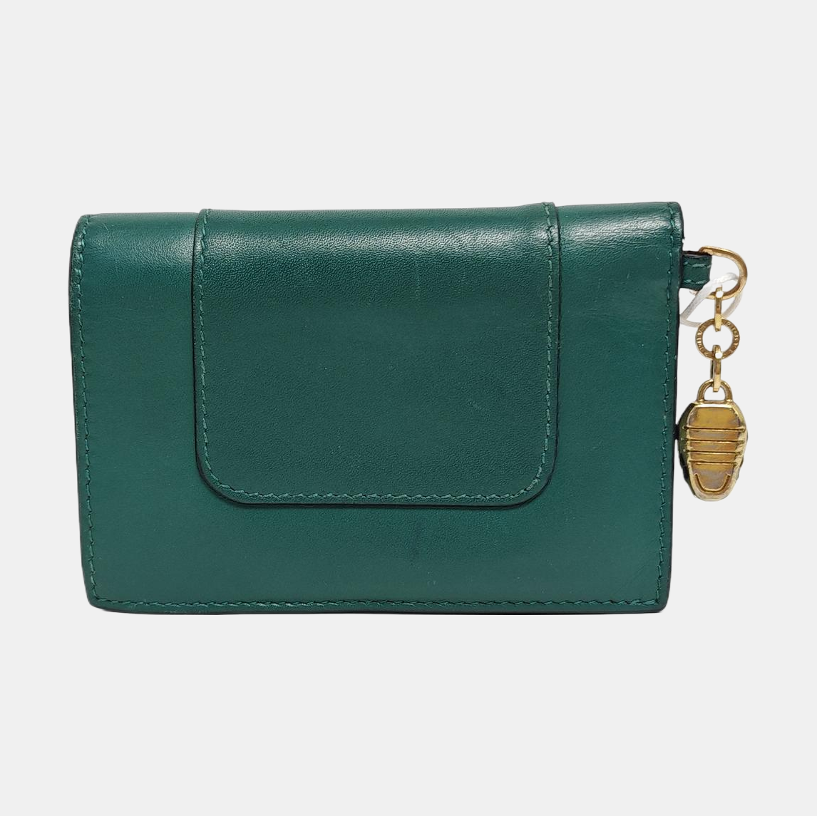 SERPENTI FOREVER Calfskin Green Card Holder