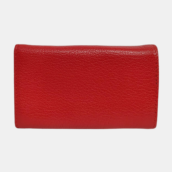 Leather Key Pouch Red
