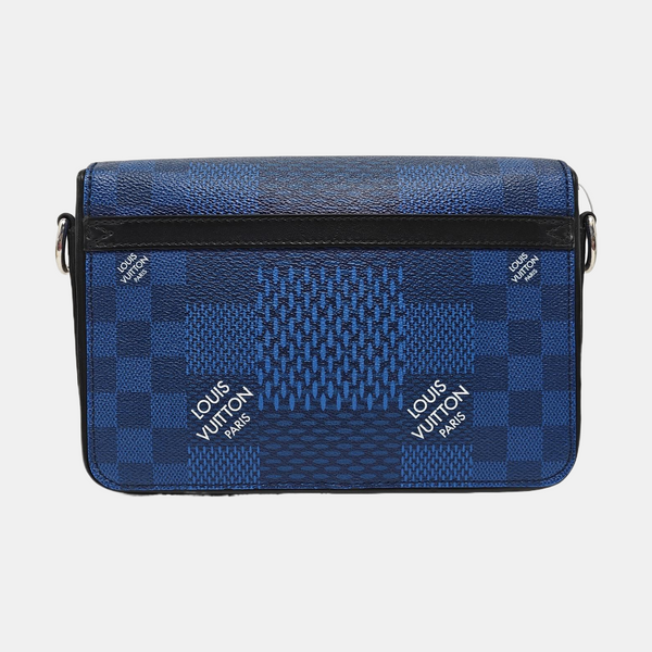 STUDIO Damier Coated Canvas Blue