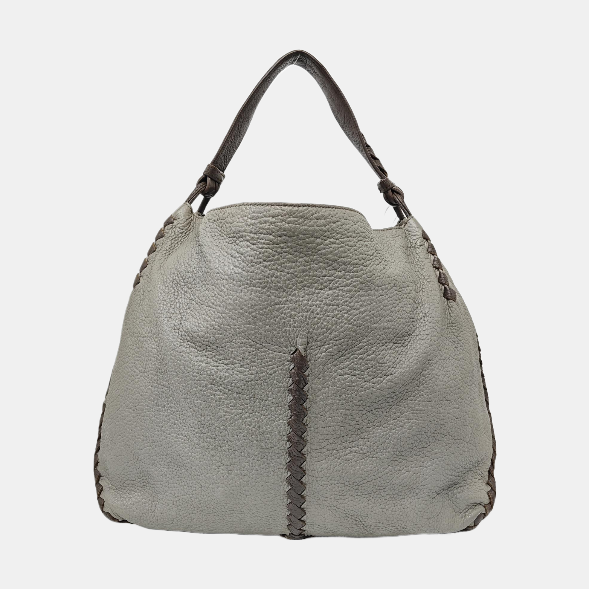 Calfskin Bucket Bag Gray