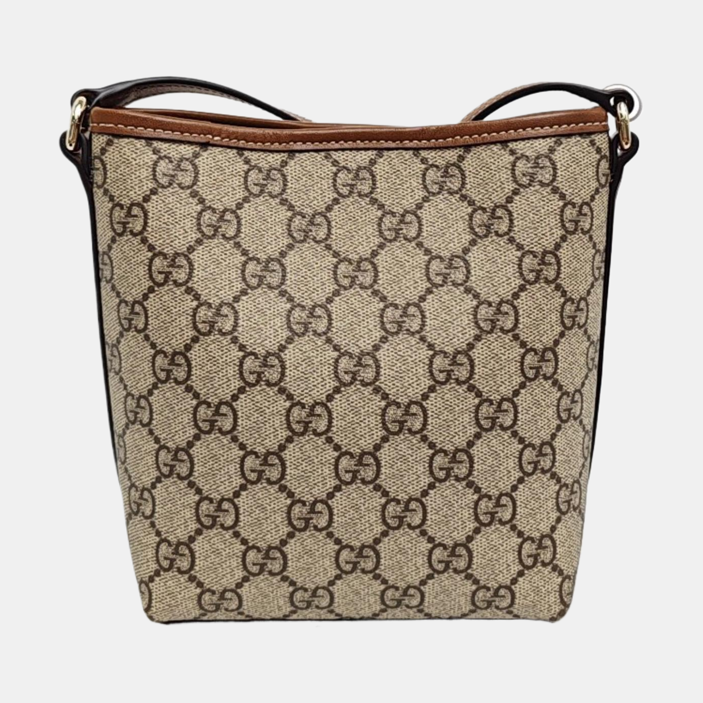 GG Emblem Monogram Coated Canvas Beige