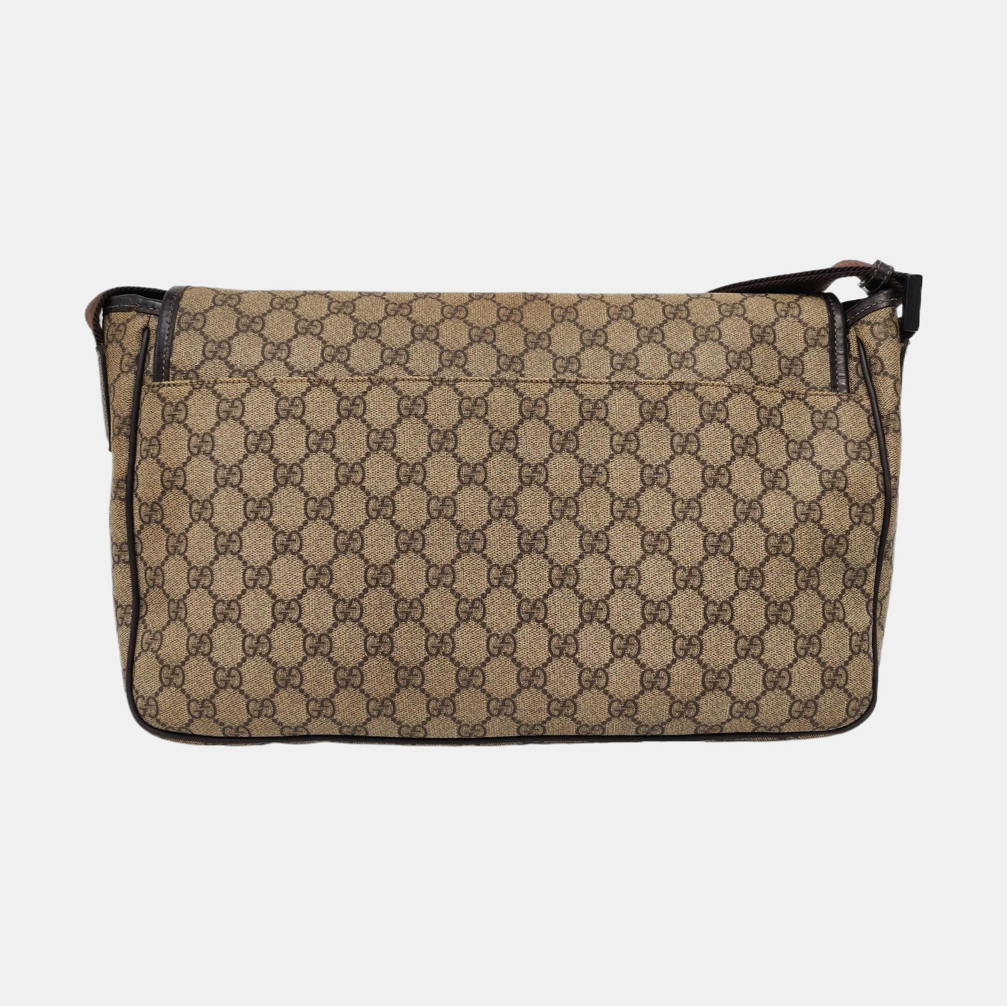 GG Messenger Monogram Coated Canvas Black