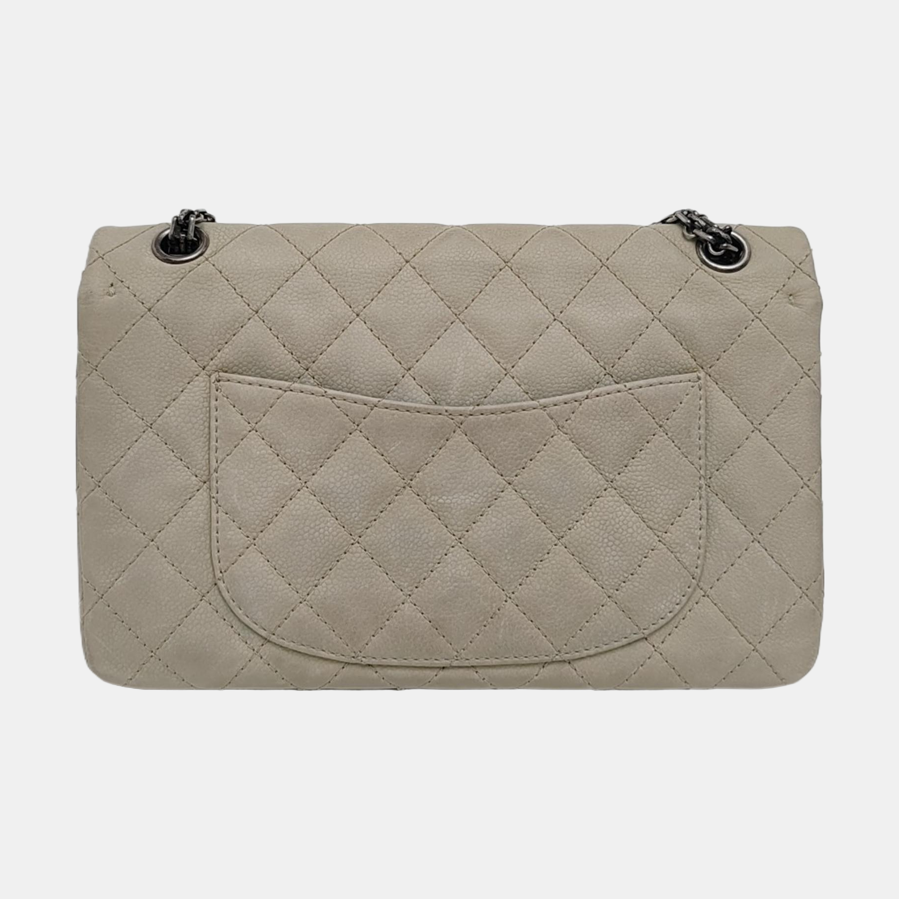 2.55 227 Quilted Calfskin Green