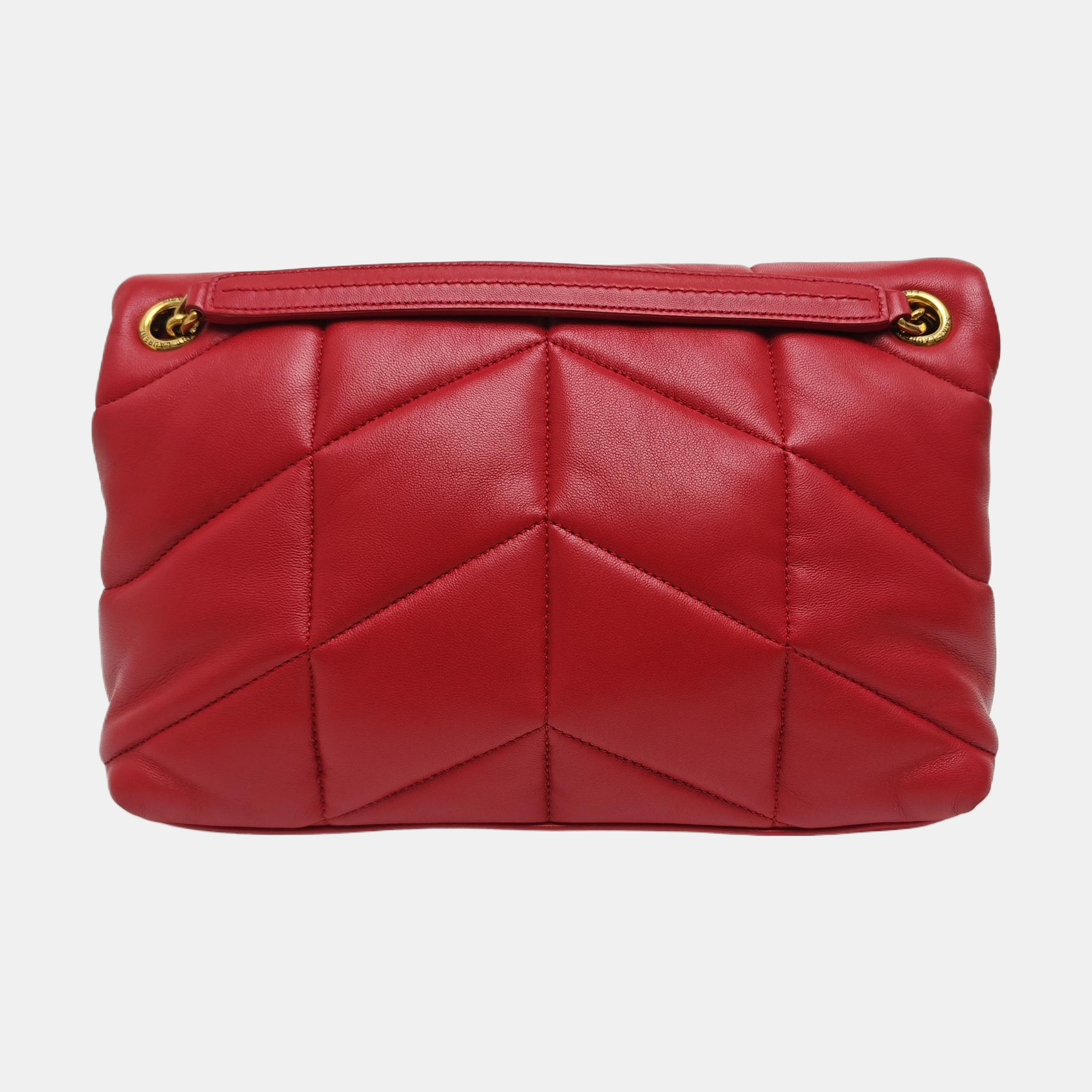 LOULOU Small Quilted Lambskin Red