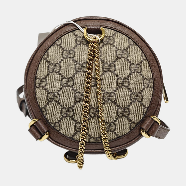 Ophidia Mini Monogram Coated Canvas Beige