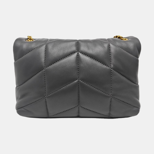PUFFER Mini Chevron Lambskin Gray