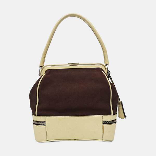 Canvas Top Handle Bag Brown