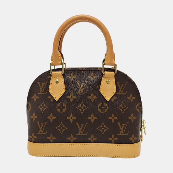 ALMA BB Monogram Coated Canvas Brown
