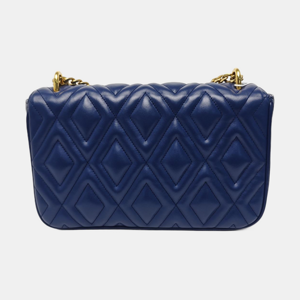 Quilted Calfskin Shoulder Bag Blue