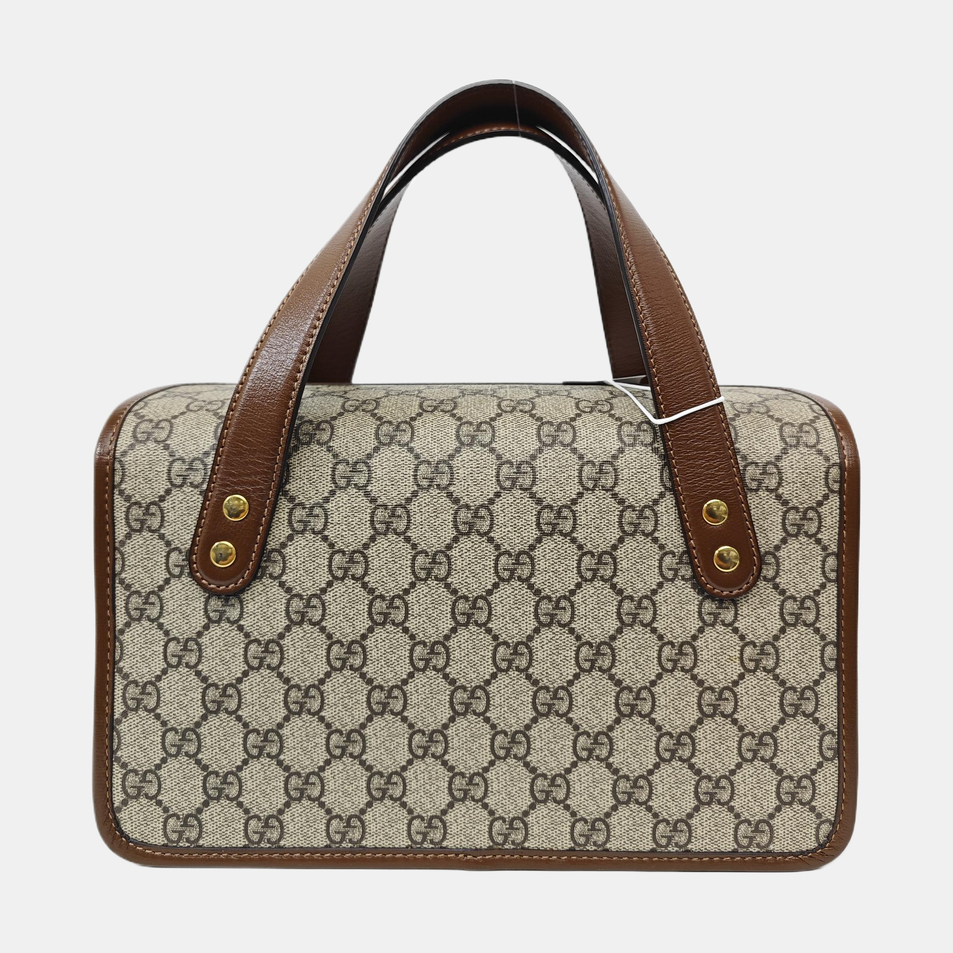 Horsebit 1955 Small Monogram Coated Canvas Beige