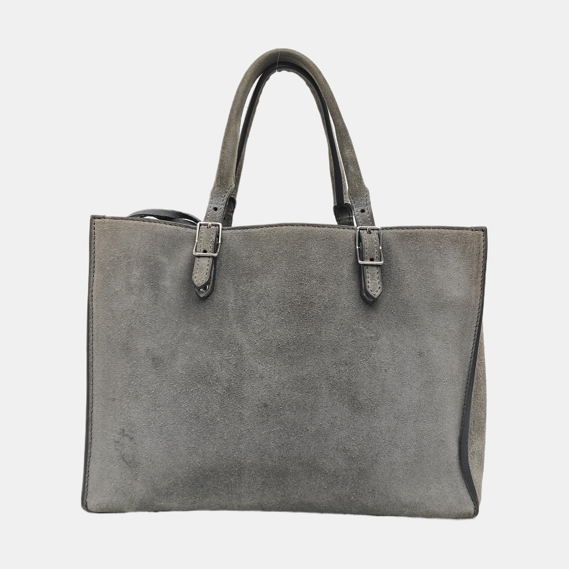 Suede Tote Bag Gray